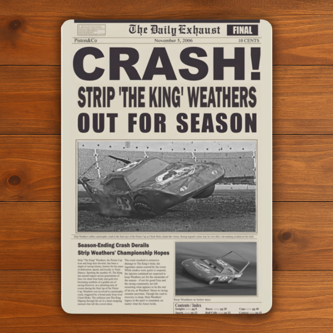 Crash News Metalic Posters