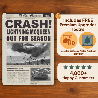 Crash News Lenticular Posters