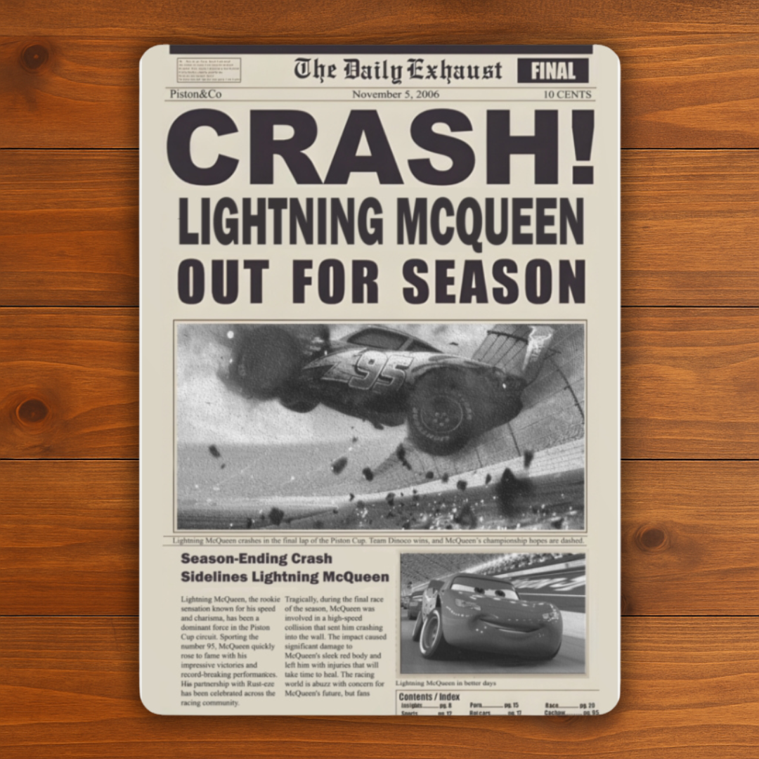Crash News Metalic Posters