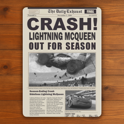 Crash News Metalic Posters