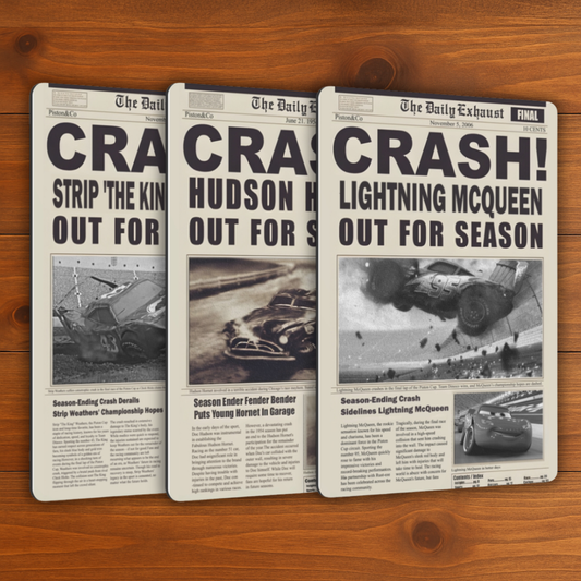 Crash News Metalic Posters